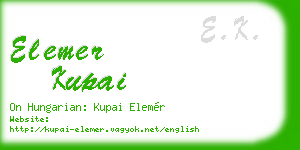 elemer kupai business card