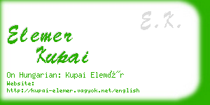 elemer kupai business card